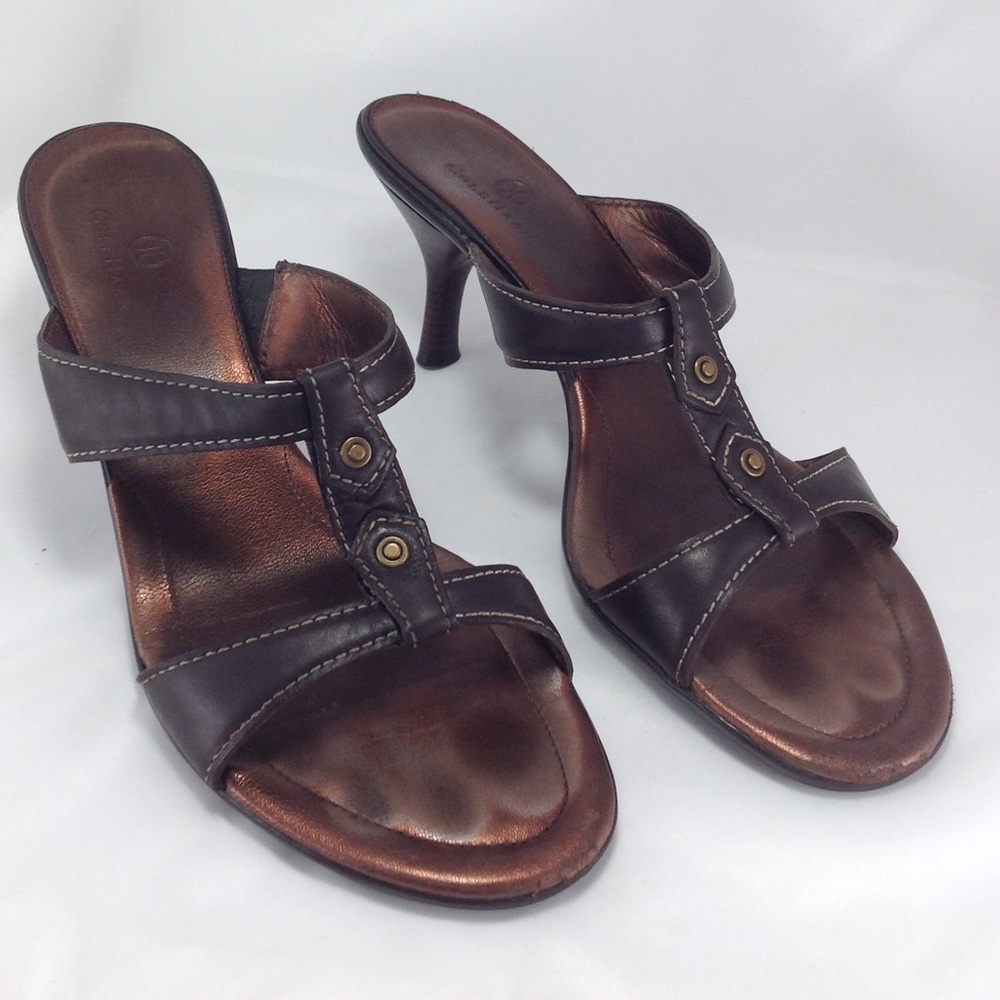 Cole Haan Cait Slide Leather Sandals